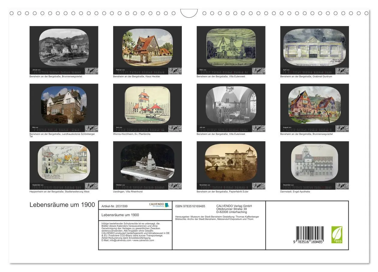 Bild: 9783516169485 | Lebensräume um 1900 (Wandkalender 2026 DIN A3 quer), CALVENDO...