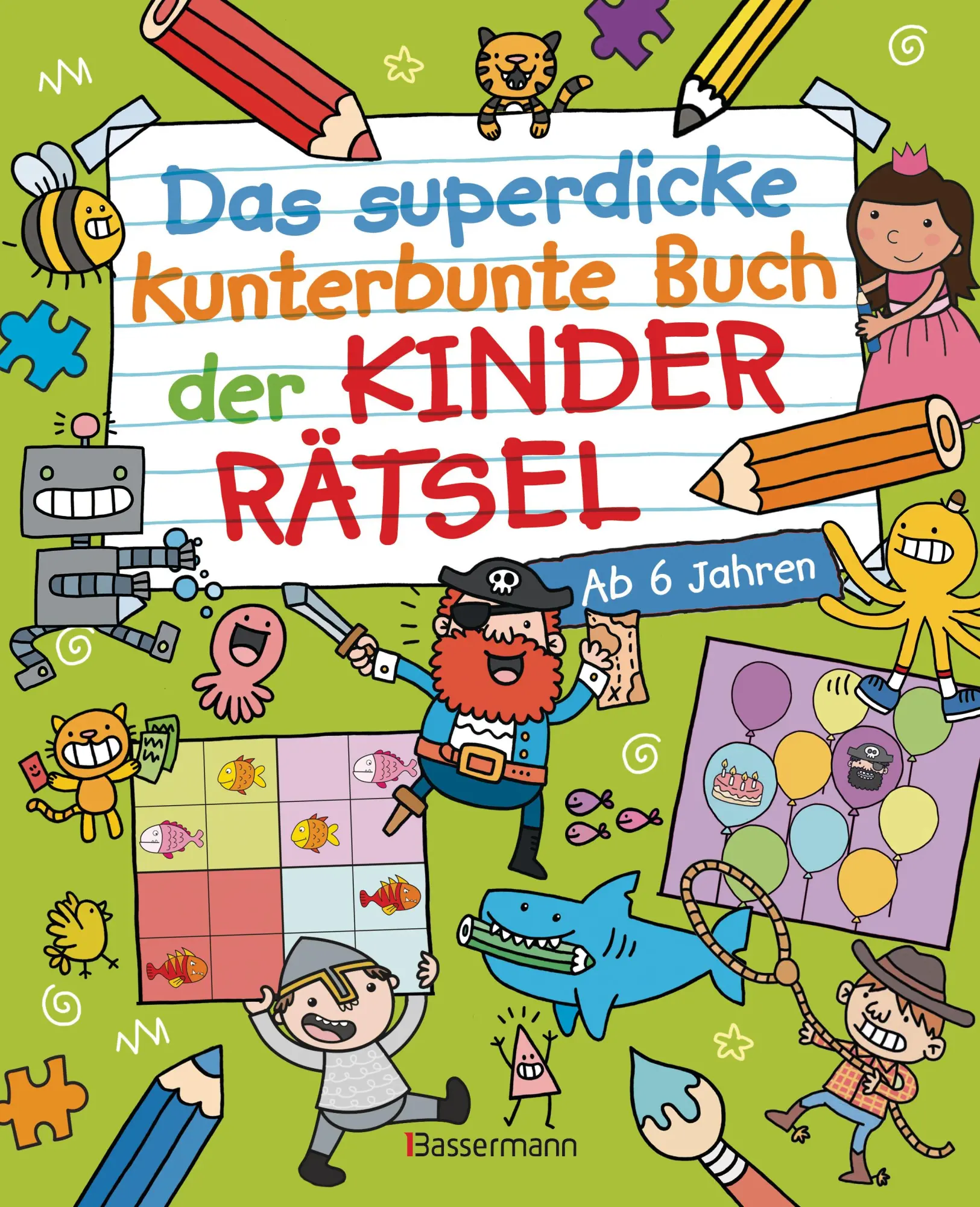 Cover: 9783809449485 | Das superdicke kunterbunte Buch der Kinderrätsel. Der Doppelband