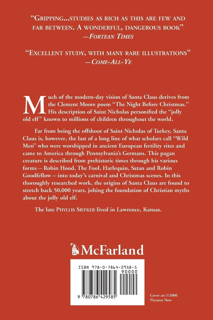 Rückseite: 9780786429585 | Santa Claus, Last of the Wild Men | Phyllis Siefker | Taschenbuch
