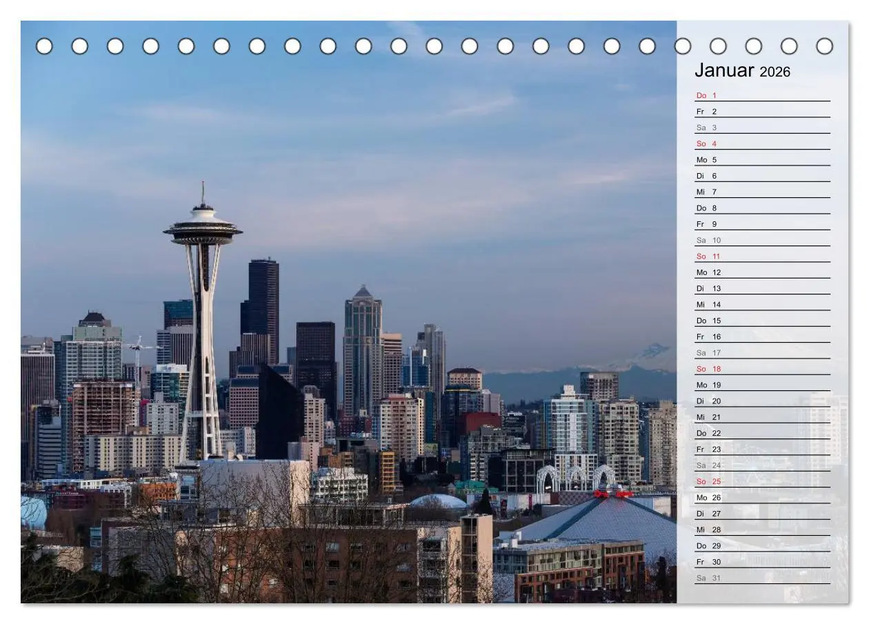 Bild: 9783457759585 | Eine Reise nach Seattle (Tischkalender 2026 DIN A5 quer), CALVENDO...