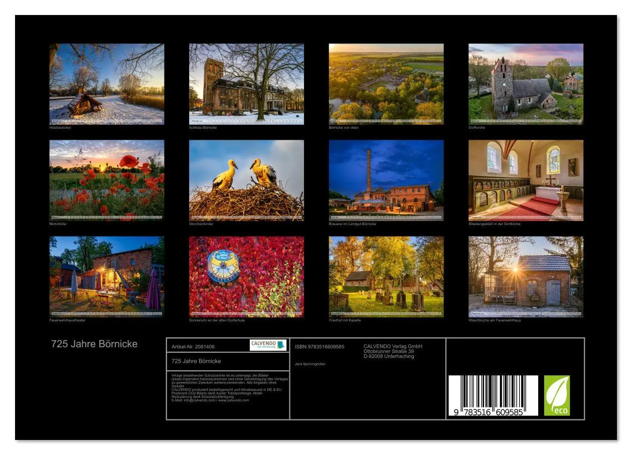 Bild: 9783516609585 | 725 Jahre Börnicke (Wandkalender 2026 DIN A4 quer), CALVENDO...