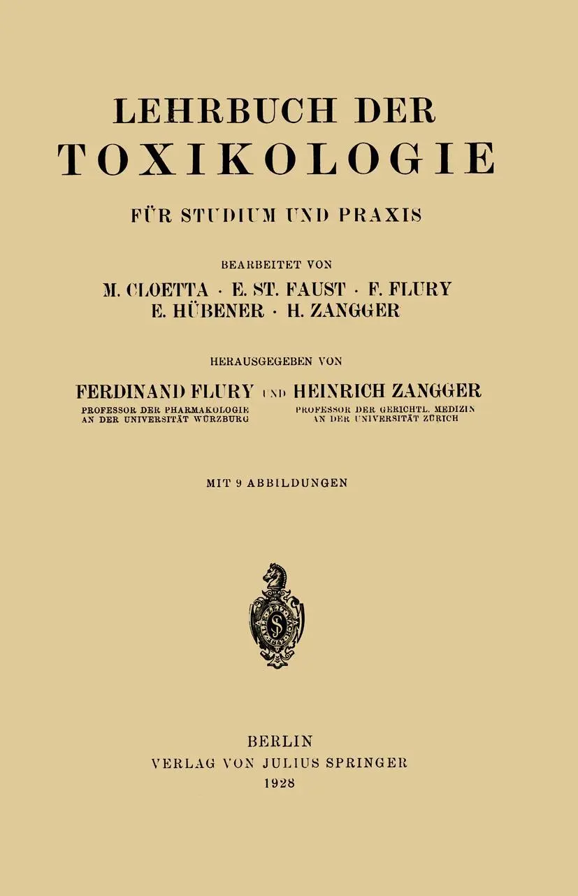 Cover: 9783642889585 | Lehrbuch der Toxikologie für Studium und Praxis | M. Cloetta (u. a.)
