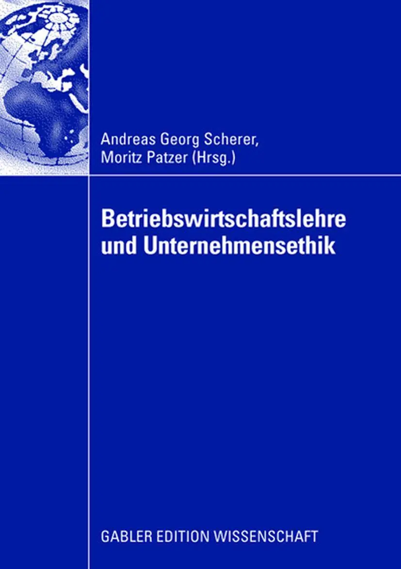 Cover: 9783835009585 | Betriebswirtschaftslehre und Unternehmensethik | Moritz Patzer (u. a.)