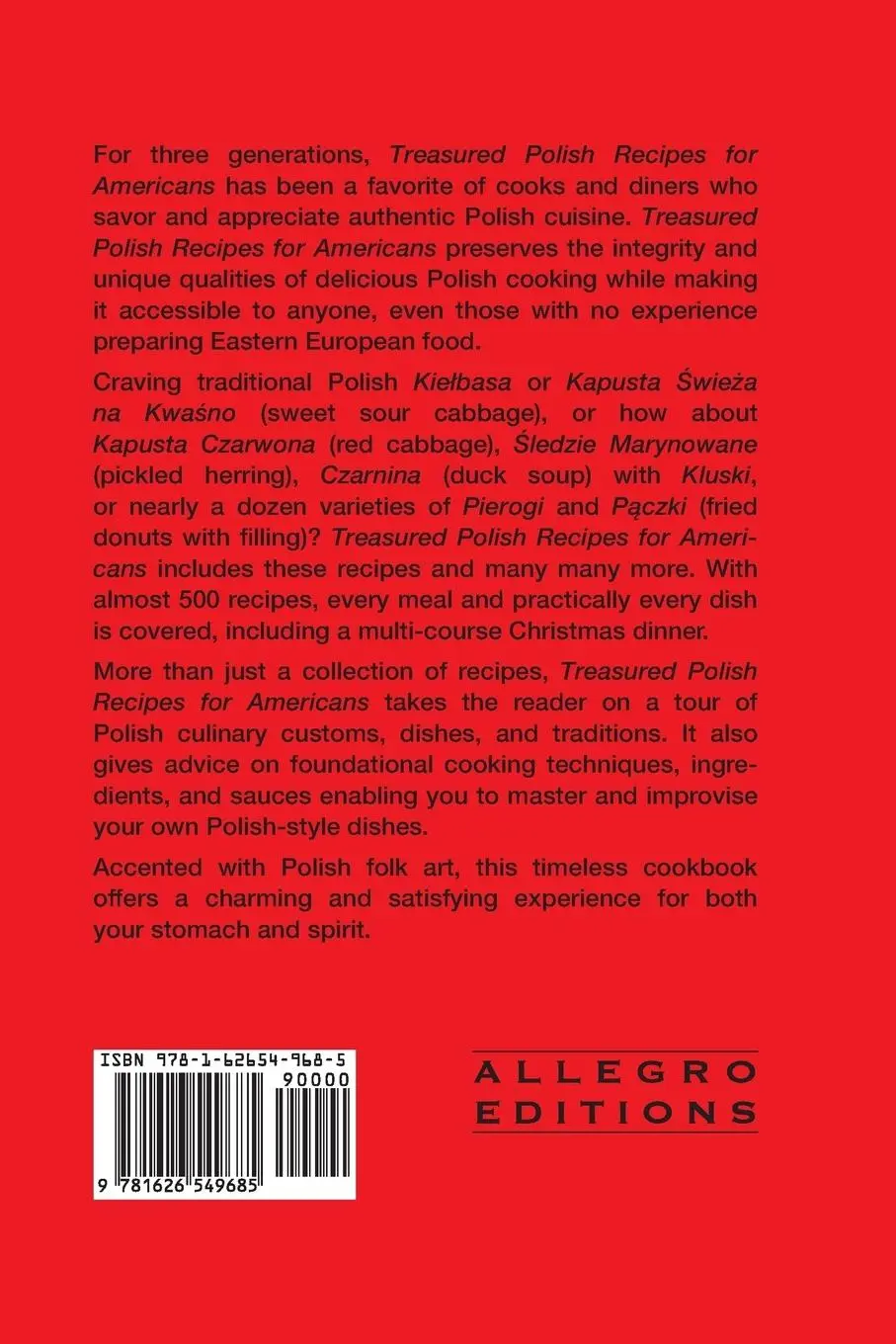 Rückseite: 9781626549685 | Treasured Polish Recipes for Americans | Marie Sokolowski (u. a.)