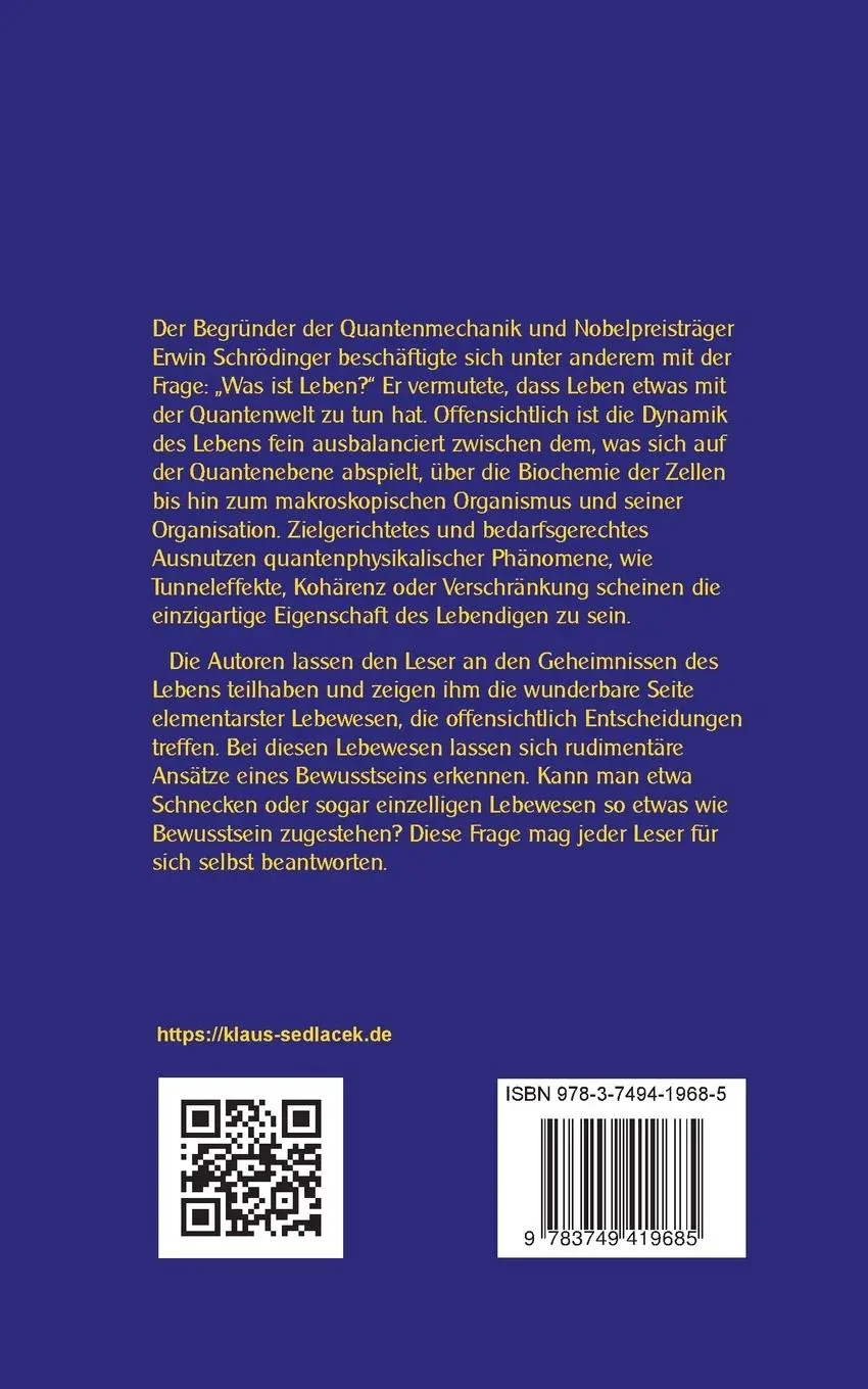 Rückseite: 9783749419685 | Die Lebenskraft | Klaus-Dieter Sedlacek (u. a.) | Taschenbuch | 272 S.