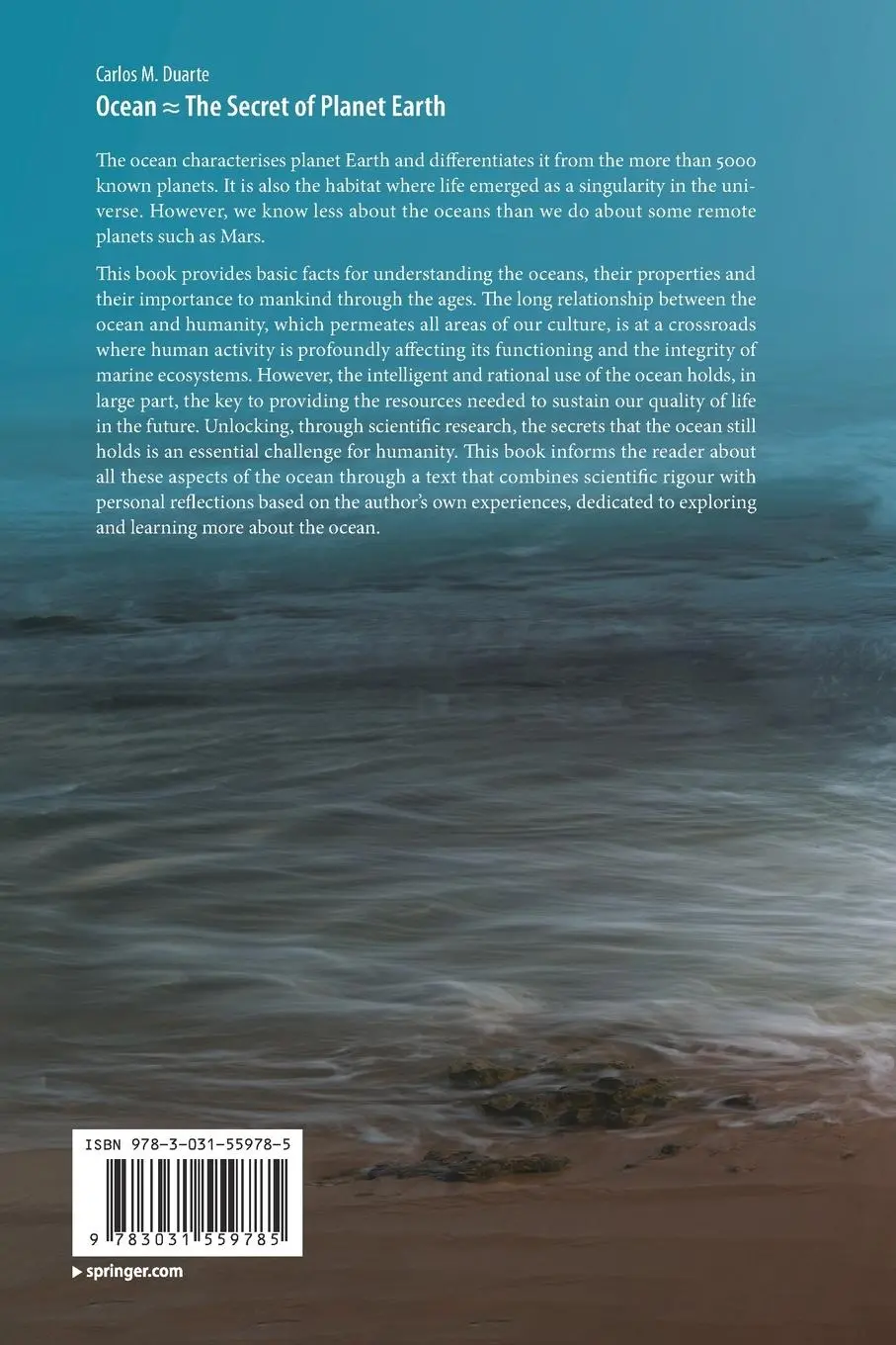 Rückseite: 9783031559785 | Ocean - The Secret of Planet Earth | Carlos M. Duarte | Taschenbuch