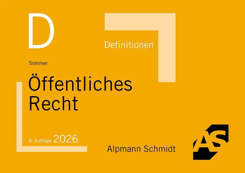Cover: 9783867529785 | Definitionen Öffentliches Recht | Christian Sommer | Taschenbuch