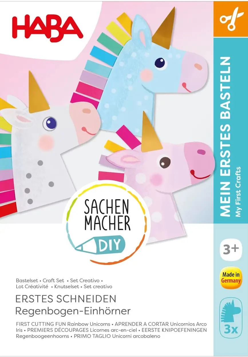 Cover: 4010168289885 | Bastelset - Erstes Schneiden Regenbogen-Einhörner | Kit (Bastelset)