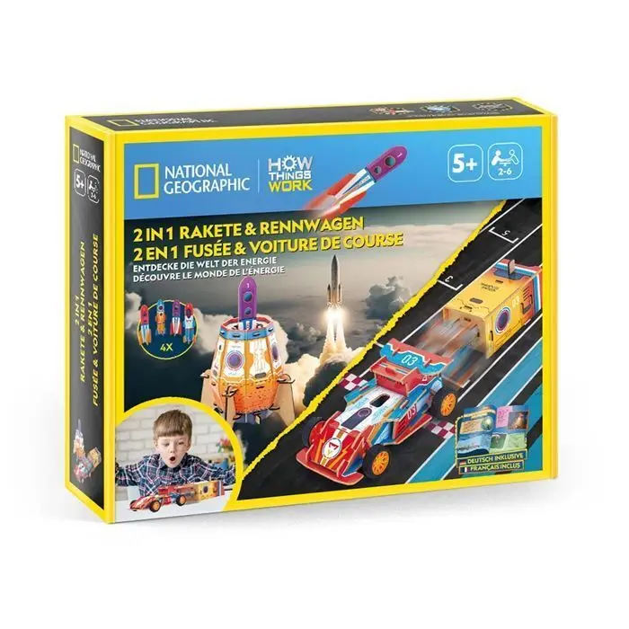 Cover: 7640409429885 | 2in1 Rakete &amp; Rennwagen | Herausgegeben von CUBICFUN | Spiel | 661099