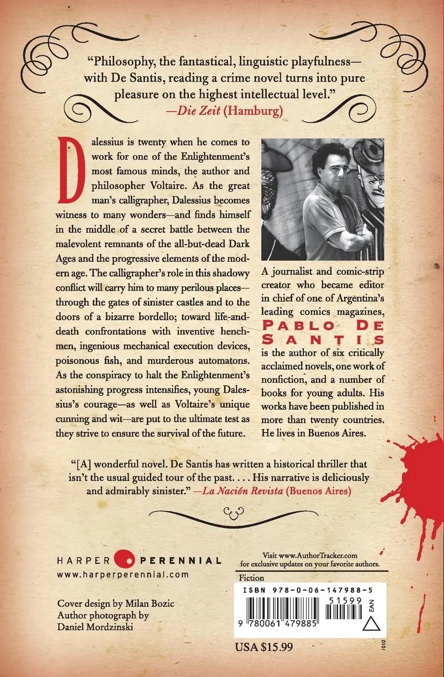 Rückseite: 9780061479885 | Voltaire's Calligrapher | Pablo De Santis | Taschenbuch | Englisch