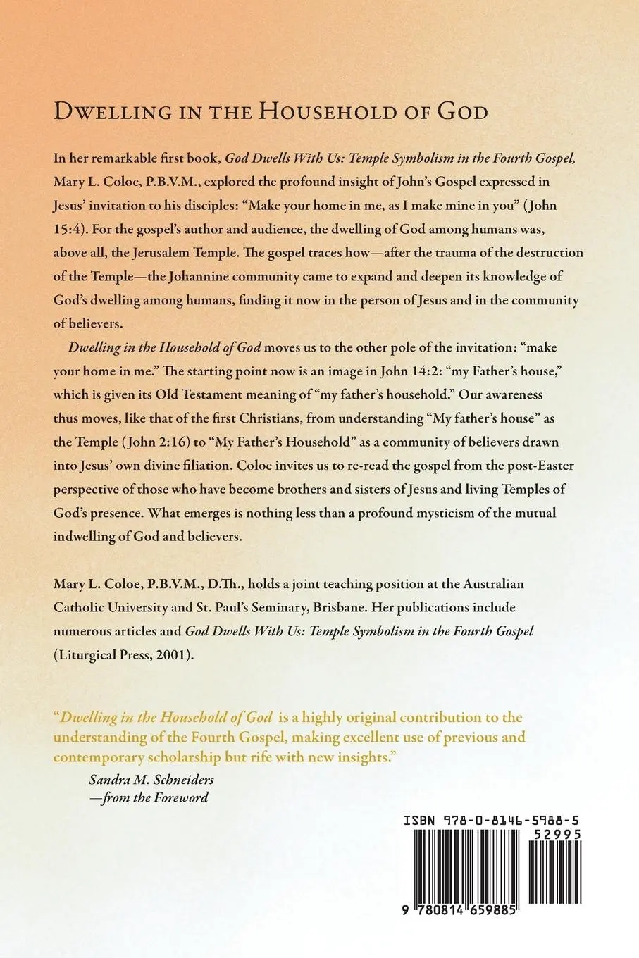 Rückseite: 9780814659885 | Dwelling in the Household of God | Mary L Coloe | Taschenbuch | 2007