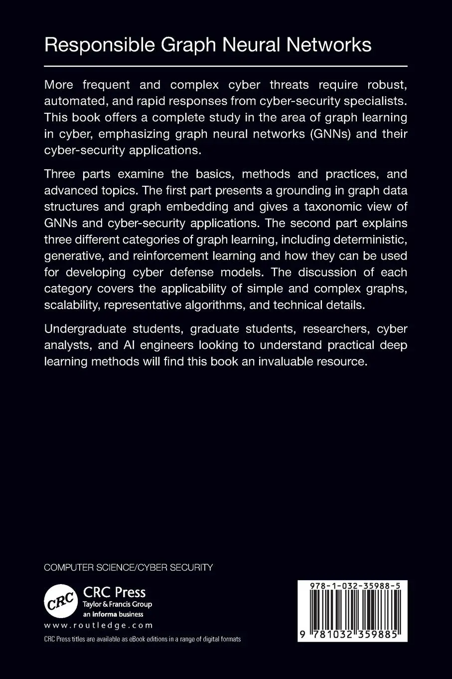 Rückseite: 9781032359885 | Responsible Graph Neural Networks | Mohamed Abdel-Basset (u. a.)