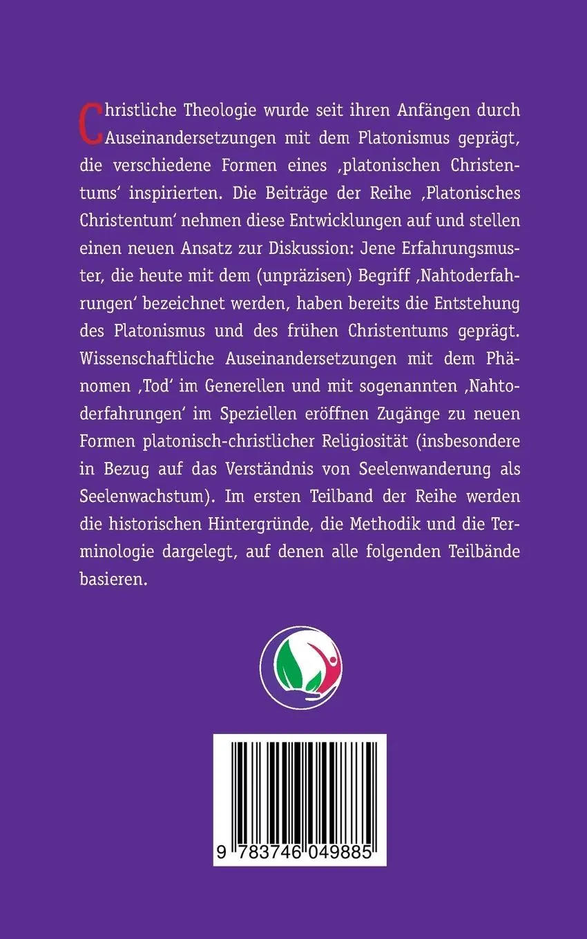 Rückseite: 9783746049885 | Platonisches Christentum | Historische und methodische Grundlagen