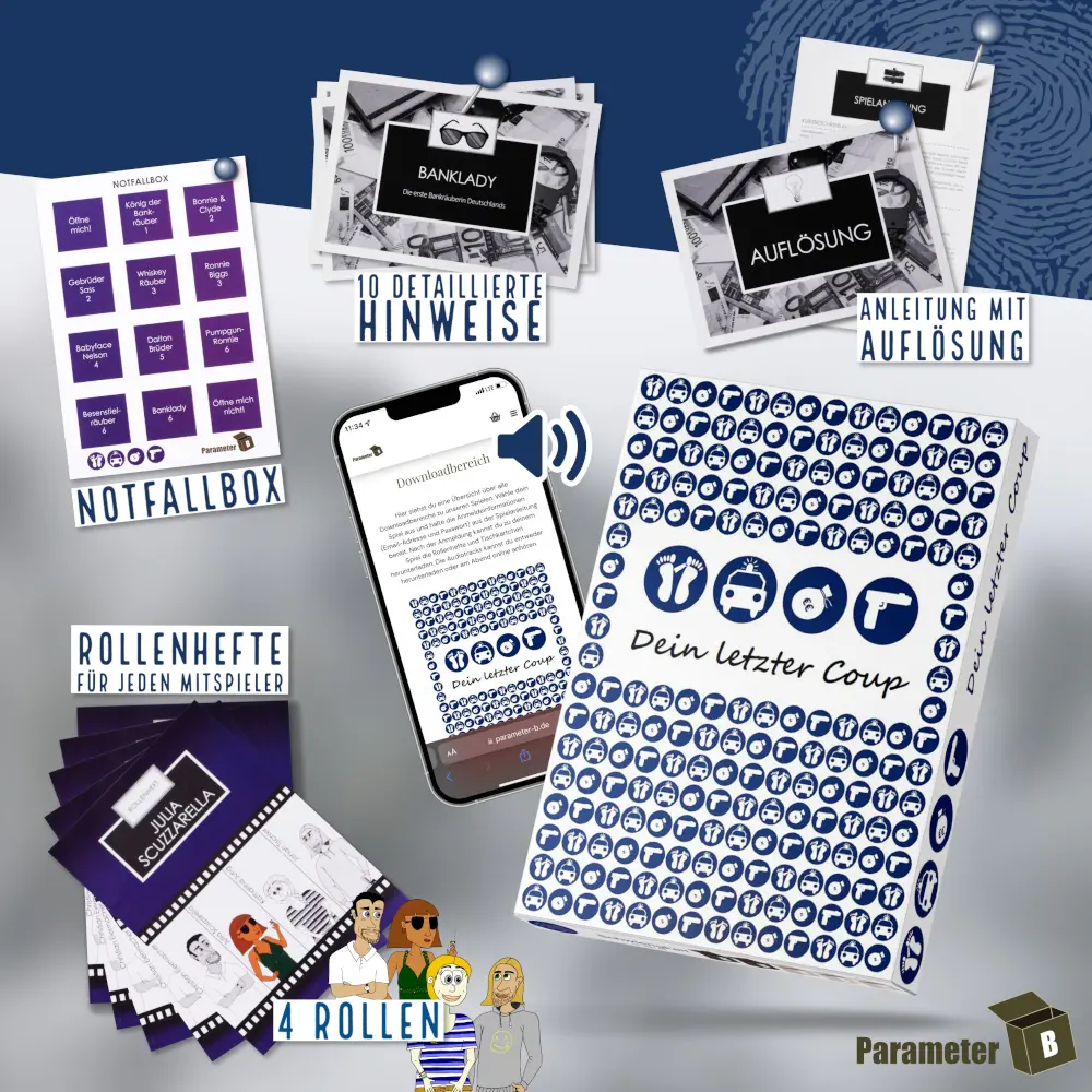 Bild: 745150099985 | Dein letzter Coup | Lisa Birrenkoven | Spiel | Stülpschachtel | PB002