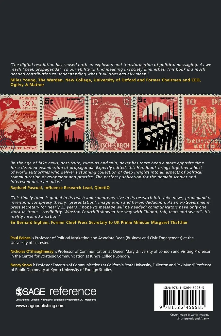 Rückseite: 9781526459985 | The SAGE Handbook of Propaganda | Paul Baines (u. a.) | Buch | 2019