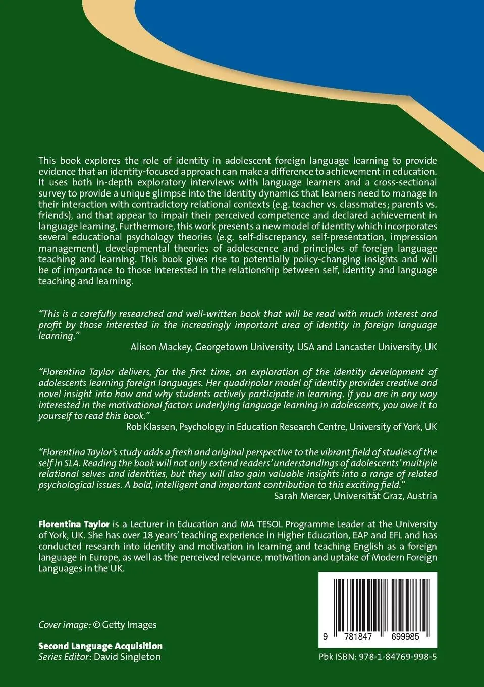 Rückseite: 9781847699985 | Self and Identity in Adolescent Foreign Language Learning | Taylor