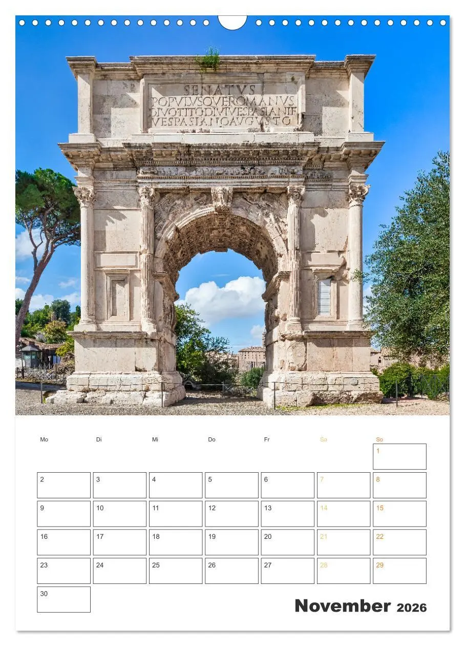 Bild: 9783516289985 | Rom - Kunst, Kultur und Geschichte (Wandkalender 2026 DIN A3 hoch),...