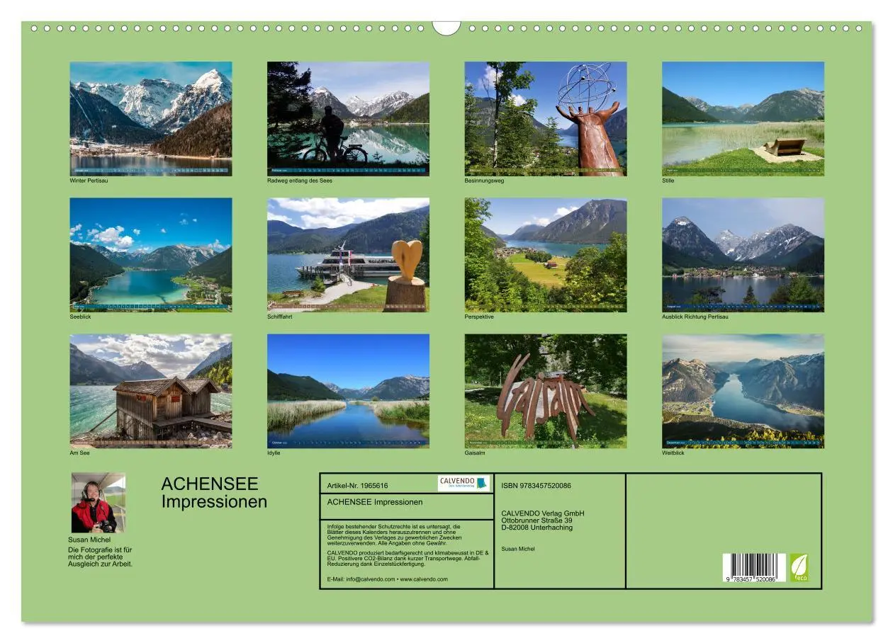 Bild: 9783457520086 | ACHENSEE Impressionen (Wandkalender 2026 DIN A2 quer), CALVENDO...