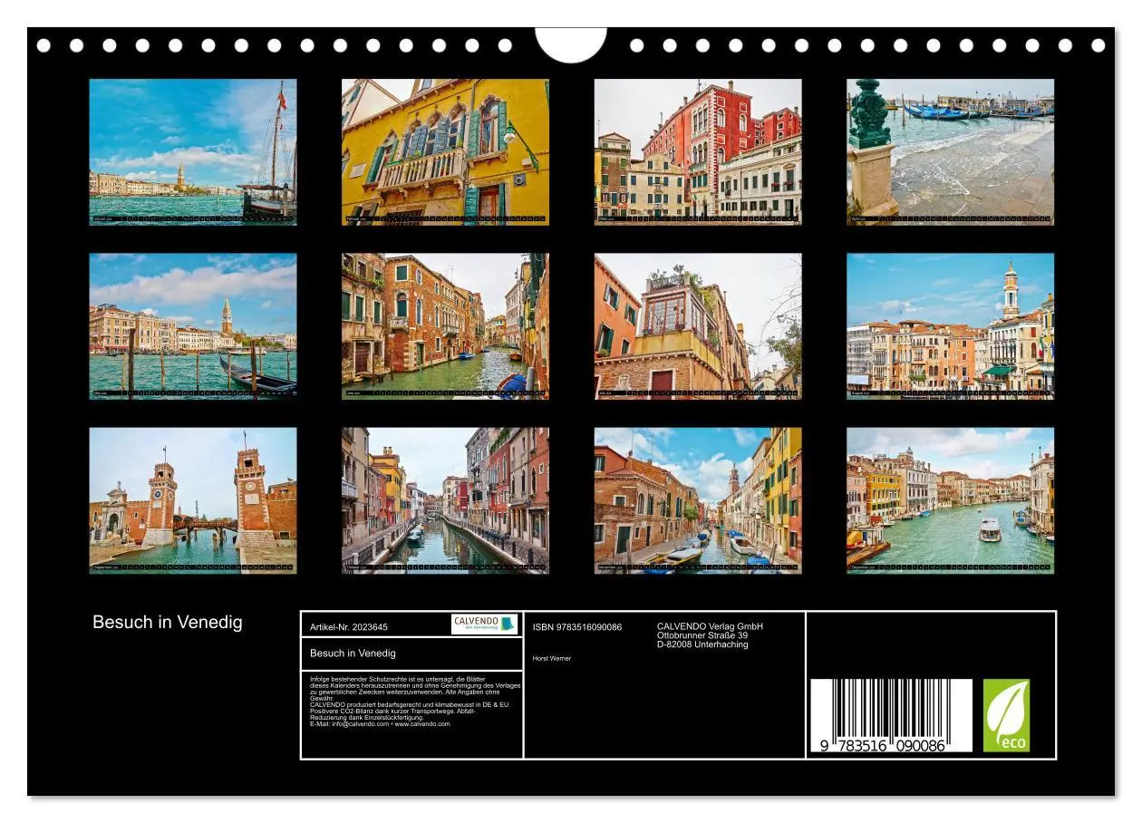 Bild: 9783516090086 | Besuch in Venedig (Wandkalender 2026 DIN A4 quer), CALVENDO...
