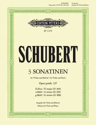 Cover: 9790014110086 | Sonatinen(3) Op.137 | Franz Schubert | Taschenbuch | Edition Peters