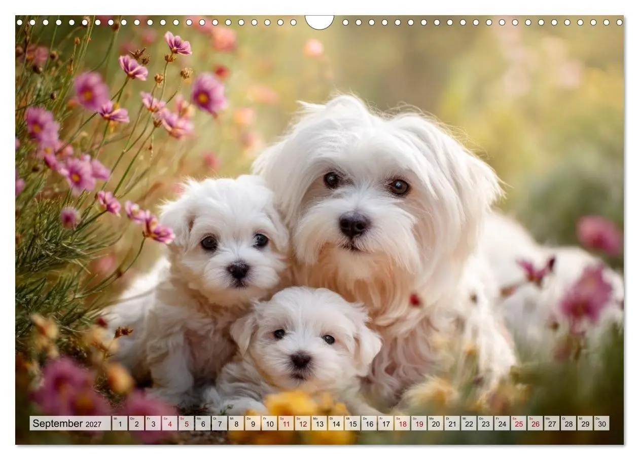 Bild: 9783594370186 | Malteser - Hunde mit Herz und Charme (Wandkalender 2027 DIN A3...