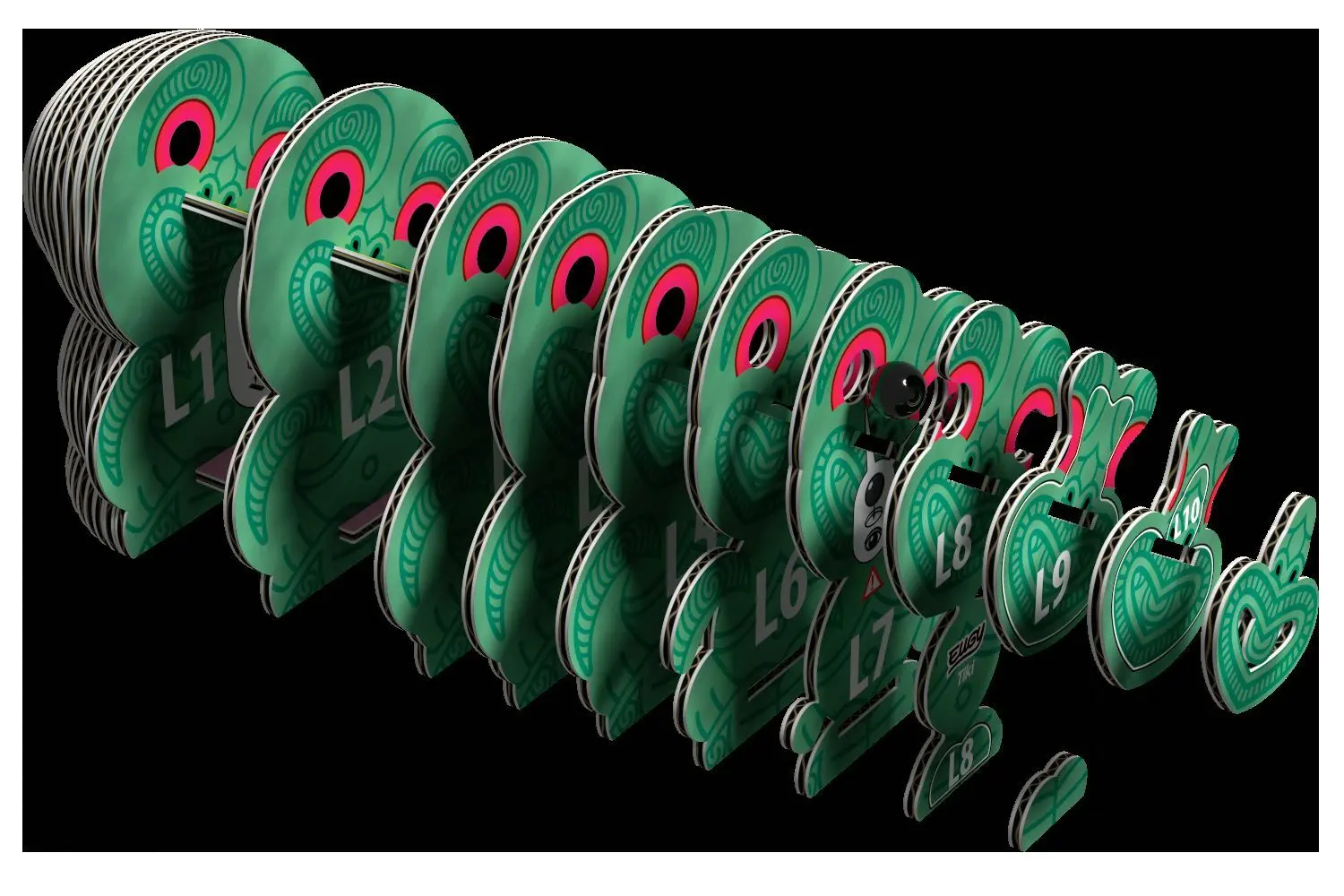 Bild: 9421035150286 | EUGY - 3D Bastelset Tiki | Kit (Bastelset) | In Karton | 650030 | 2026