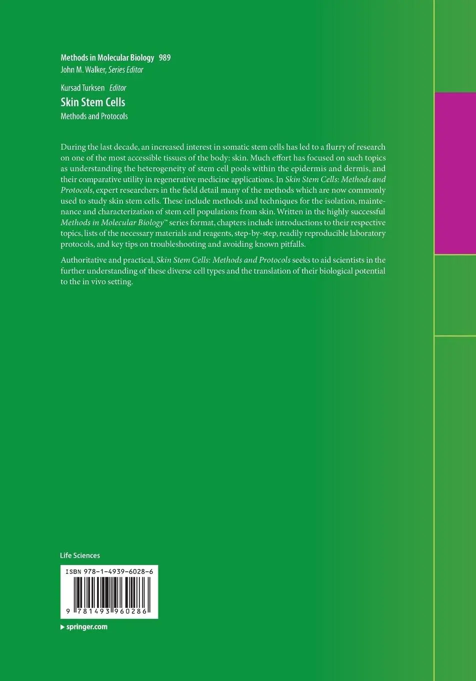 Rückseite: 9781493960286 | Skin Stem Cells | Methods and Protocols | Kursad Turksen | Taschenbuch