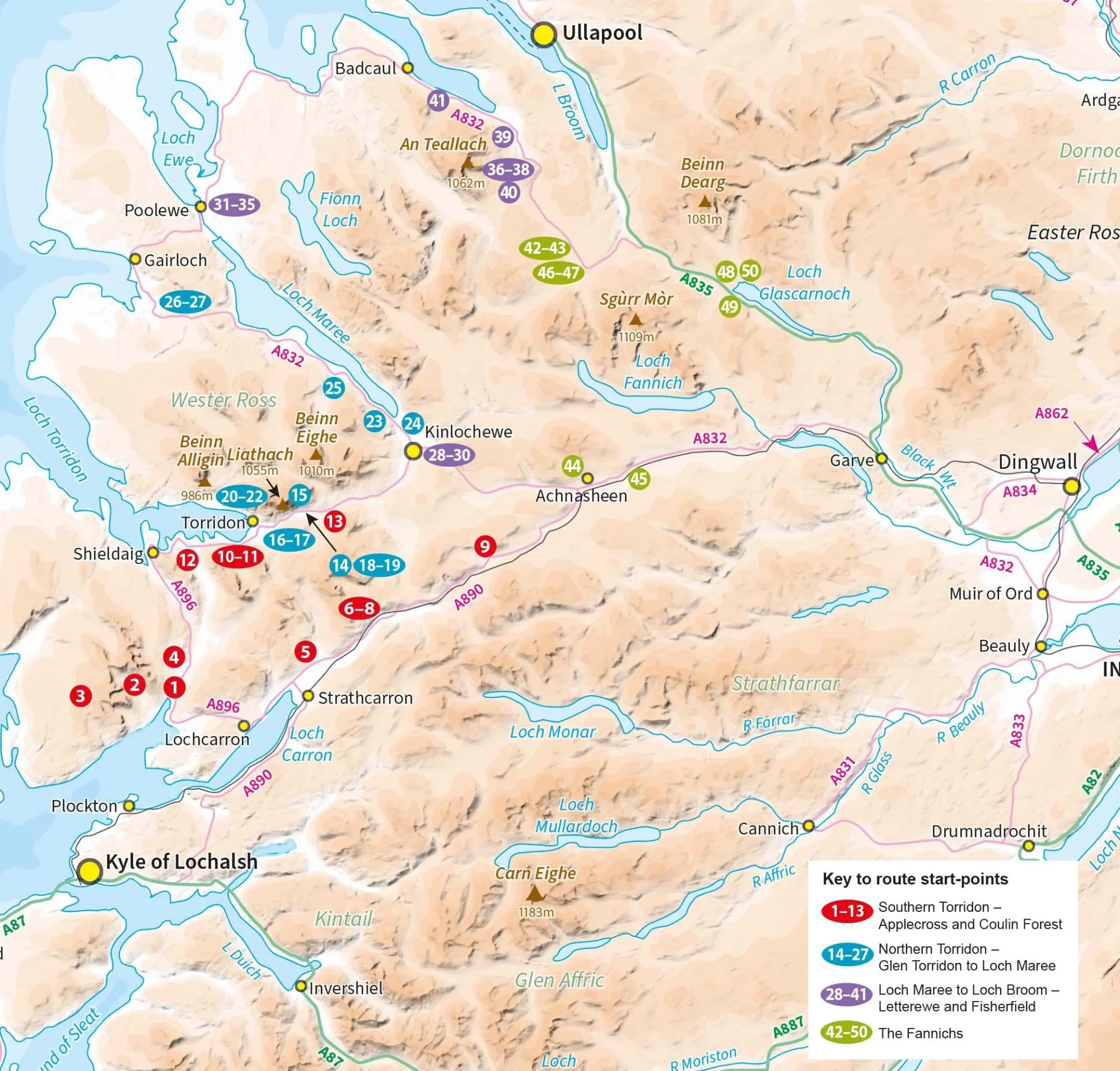 Bild: 9781786310286 | Walking in Torridon, Fisherfield, Fannichs and An Teallach | Townsend