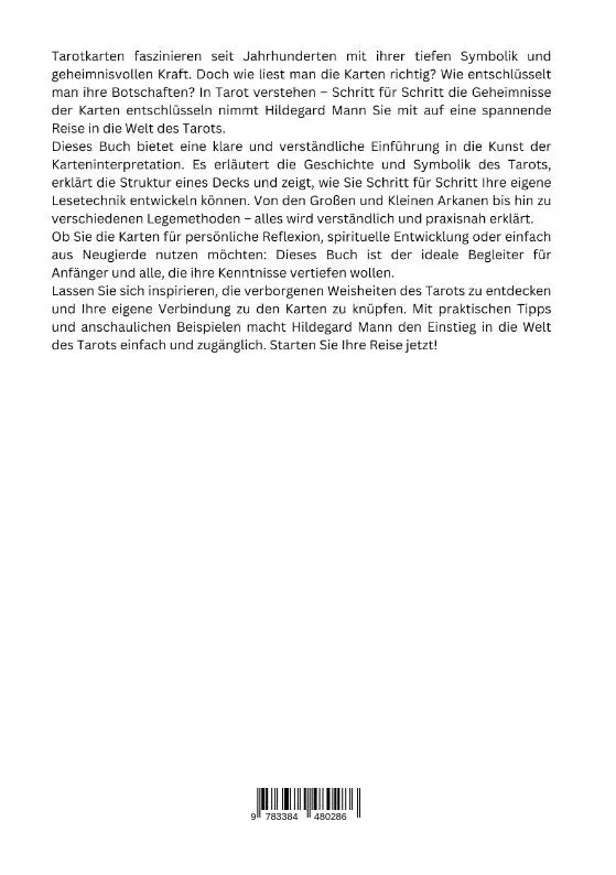 Rückseite: 9783384480286 | Tarot verstehen | Hildegard Mann | Taschenbuch | 264 S. | Deutsch