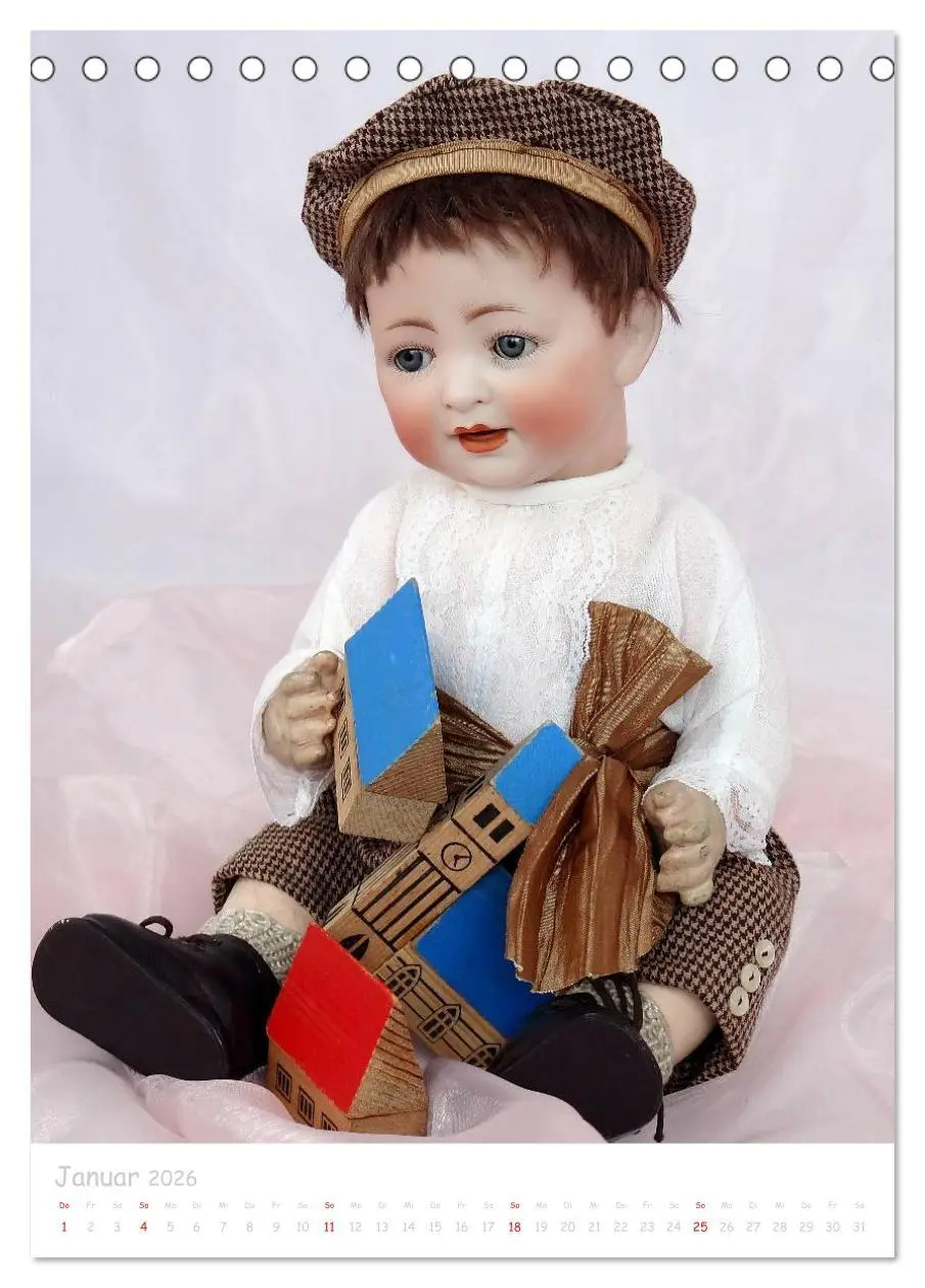 Bild: 9783516450286 | antike Puppen 2026 (Tischkalender 2026 DIN A5 hoch), CALVENDO...