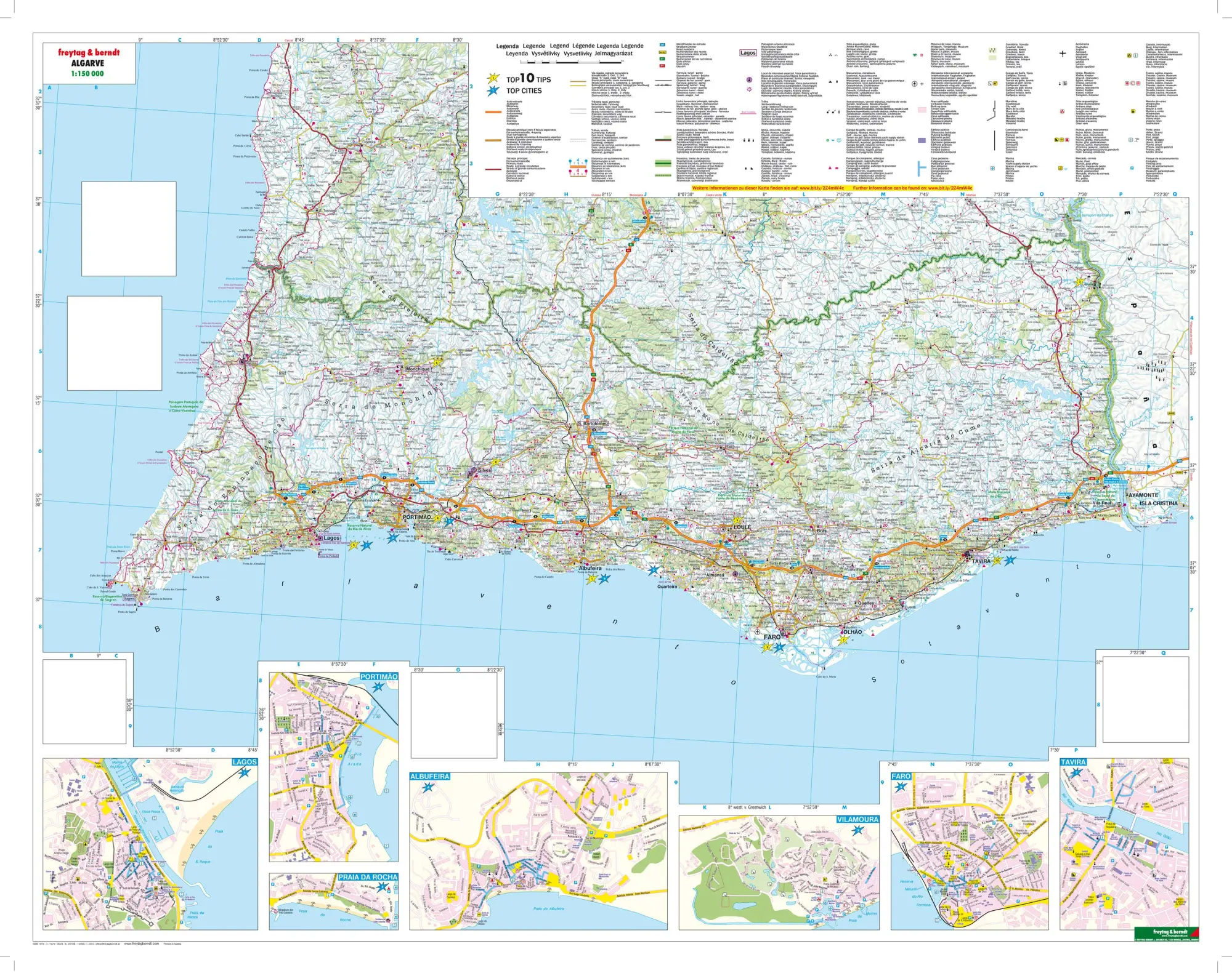 Bild: 9783707900286 | Algarve 1 : 150 000 | (Land-)Karte | Deutsch | 2013 | Freytag + Berndt