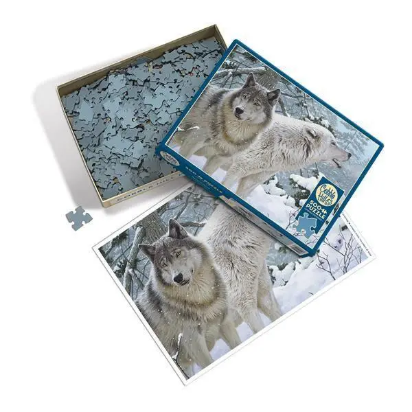 Bild: 625012450386 | Wölfe im Schnee 500 Teile | Herausgegeben von COBBLE HILL PUZZLES