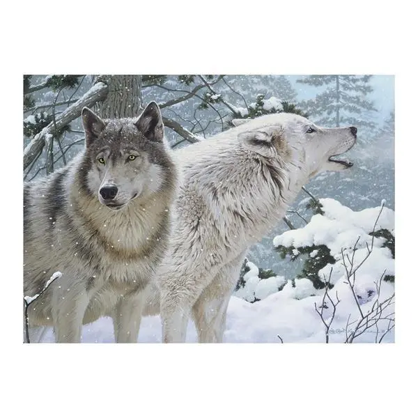 Bild: 625012450386 | Wölfe im Schnee 500 Teile | Herausgegeben von COBBLE HILL PUZZLES