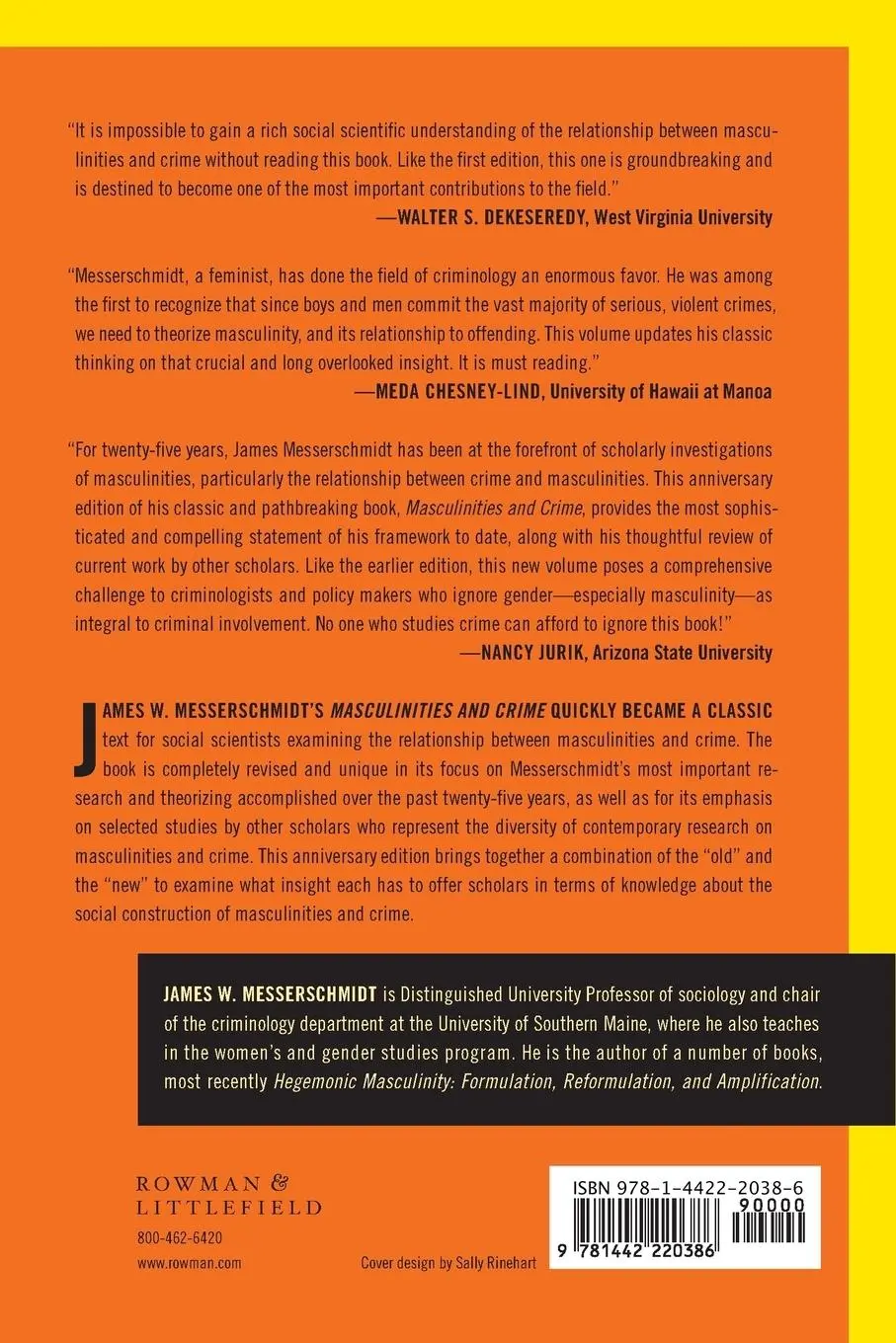 Rückseite: 9781442220386 | Masculinities and Crime | A Quarter Century of Theory and Research