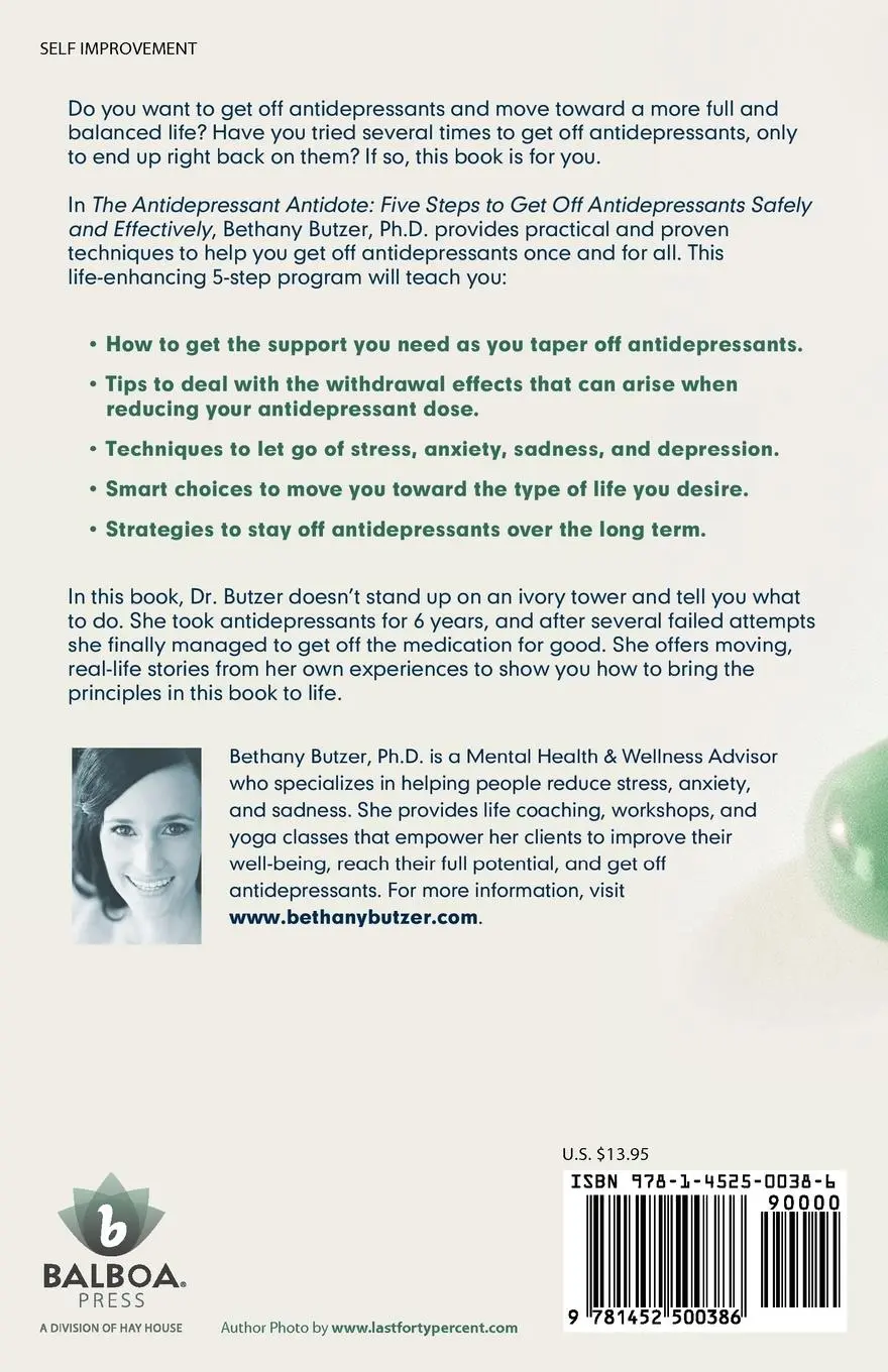 Rückseite: 9781452500386 | The Antidepressant Antidote | Bethany Butzer | Taschenbuch | Englisch