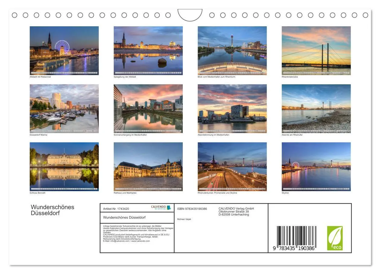 Bild: 9783435190386 | Wunderschönes Düsseldorf (Wandkalender 2025 DIN A4 quer), CALVENDO...