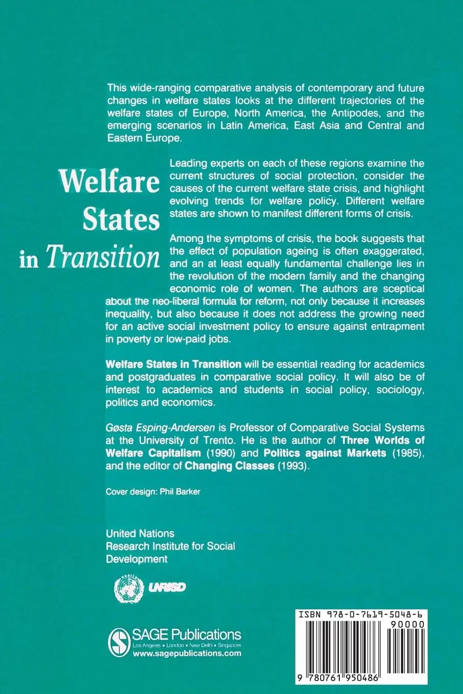 Rückseite: 9780761950486 | Welfare States in Transition | Gsta Esping-Andersen (u. a.) | Buch