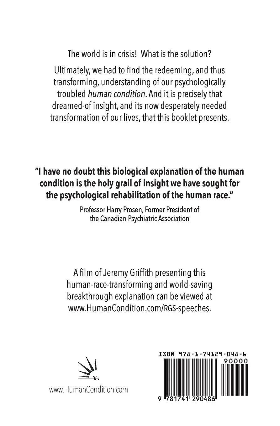 Rückseite: 9781741290486 | Transform Your Life And Save The World | Jeremy Griffith | Taschenbuch