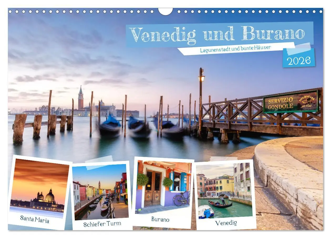 Cover: 9783457580486 | Venedig und Burano - Lagunenstadt und bunte Häuser (Wandkalender...