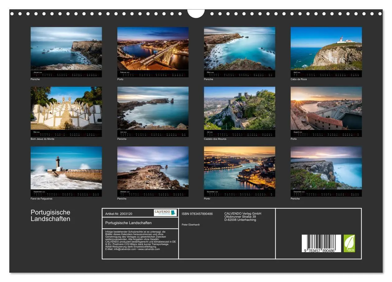Bild: 9783457890486 | Portugisische Landschaften (Wandkalender 2026 DIN A3 quer),...
