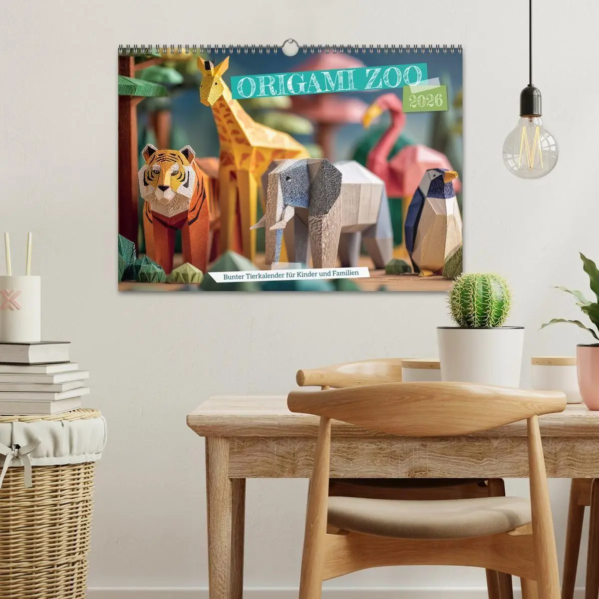 Bild: 9783516670486 | Origami Zoo - Bunter Tierkalender für Kinder und Familien...