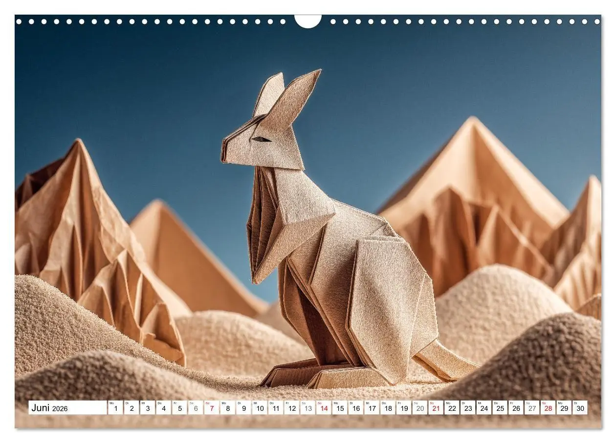 Bild: 9783516670486 | Origami Zoo - Bunter Tierkalender für Kinder und Familien...