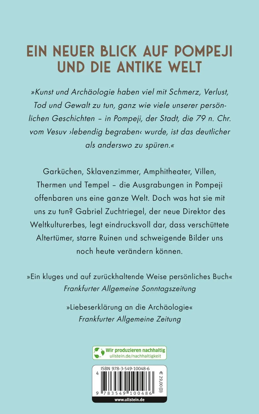 Rückseite: 9783549100486 | Vom Zauber des Untergangs | Gabriel Zuchtriegel | Buch | 240 S. | 2023