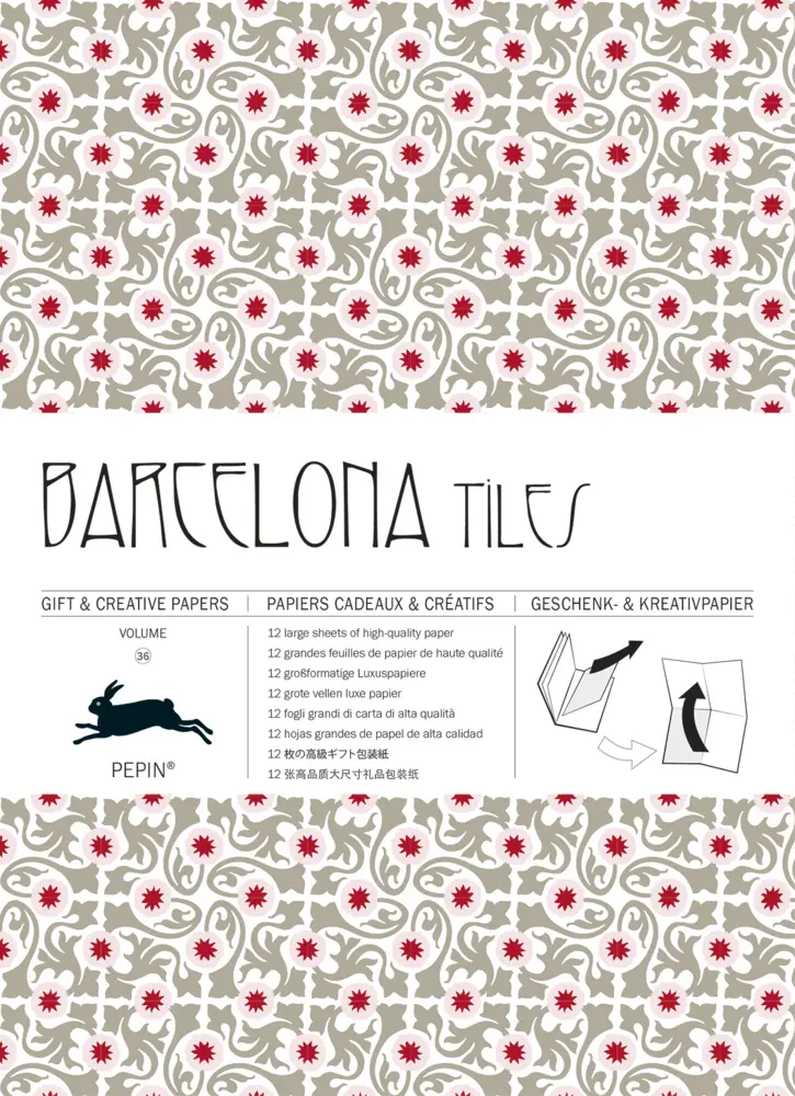 Cover: 9789460090486 | Barcelona | Gift Wrapping Paper Book | Pepin van Roojen | Deutsch