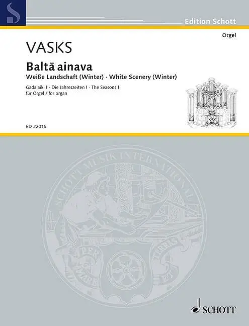 Cover: 9790001200486 | Balt ainava | (White Scenery (Winter)) | Peteris Vasks | Blatt