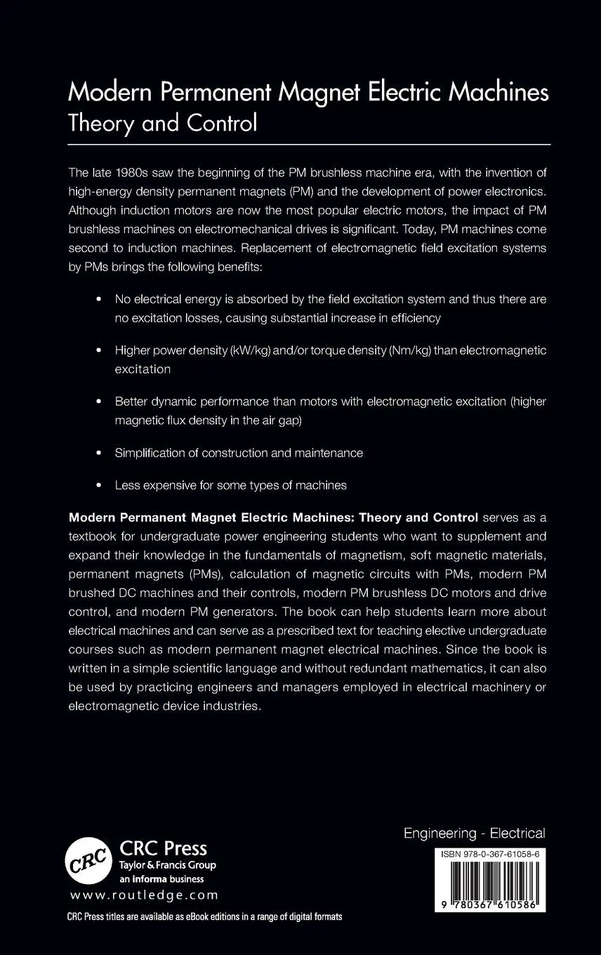 Rückseite: 9780367610586 | Modern Permanent Magnet Electric Machines | Theory and Control | Buch
