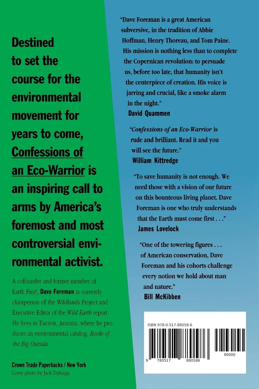 Rückseite: 9780517880586 | Confessions of an Eco-Warrior | Dave Foreman | Taschenbuch | Englisch