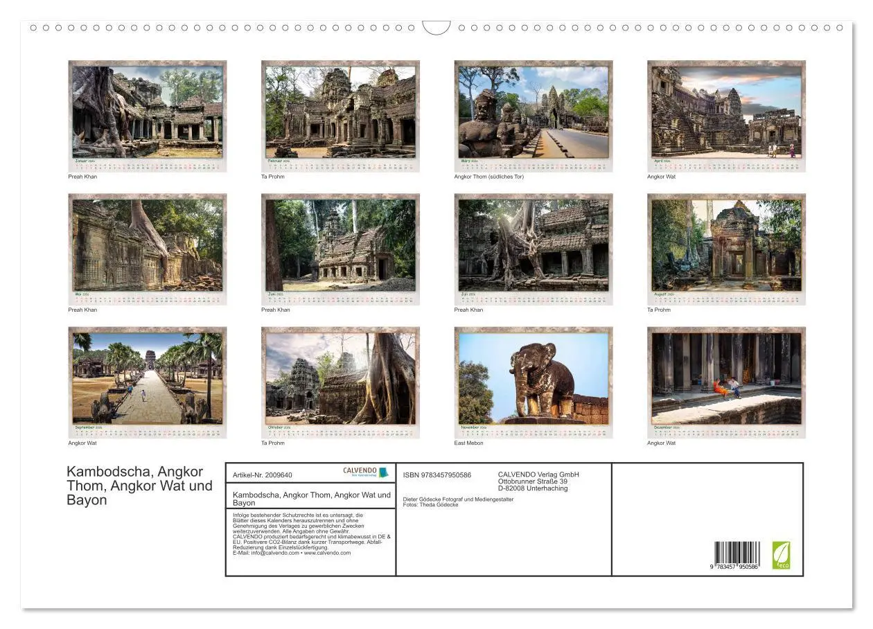 Bild: 9783457950586 | Kambodscha, Angkor Thom, Angkor Wat und Bayon (Wandkalender 2026...