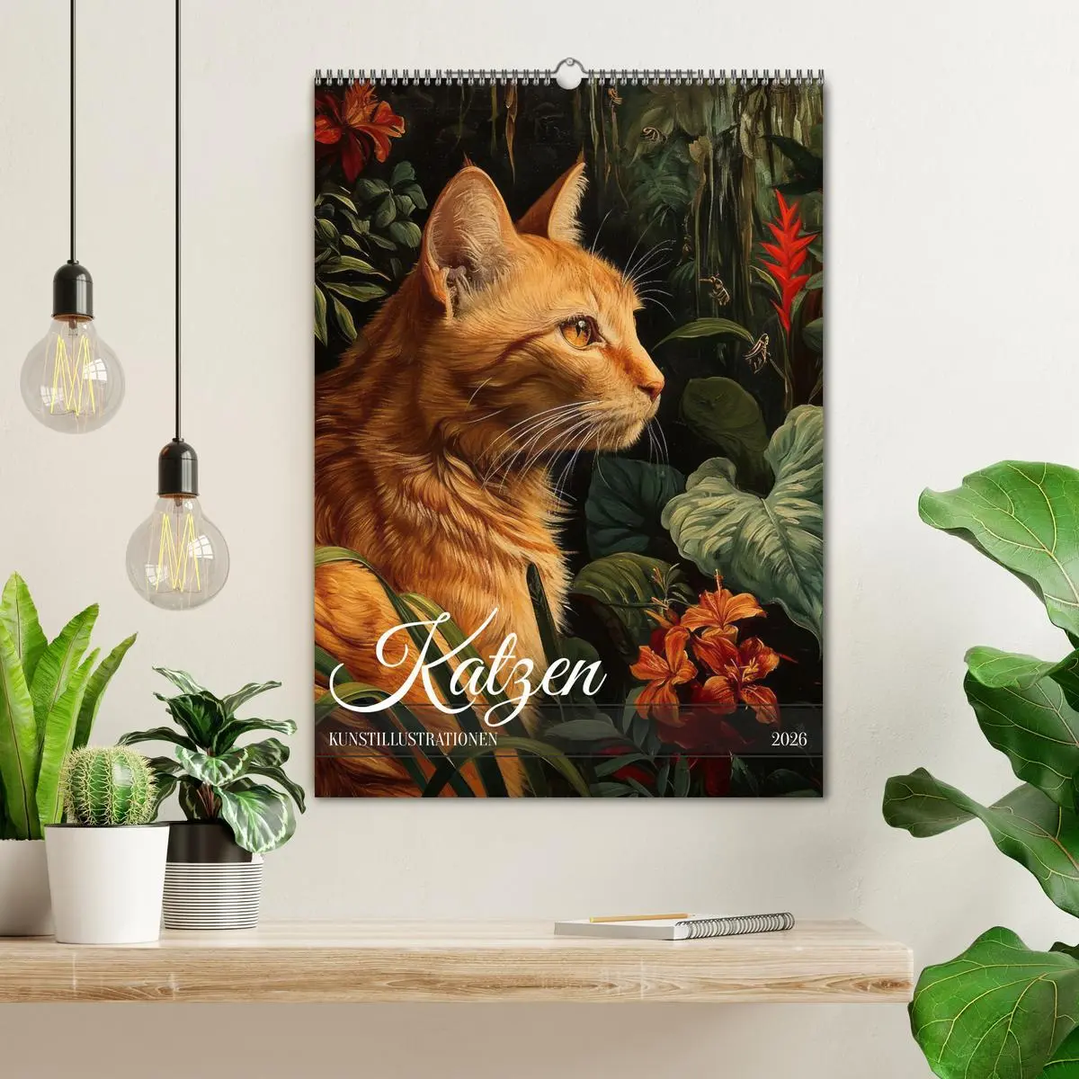 Bild: 9783516280586 | Katzen Kunstillustrationen (Wandkalender 2026 DIN A2 hoch),...
