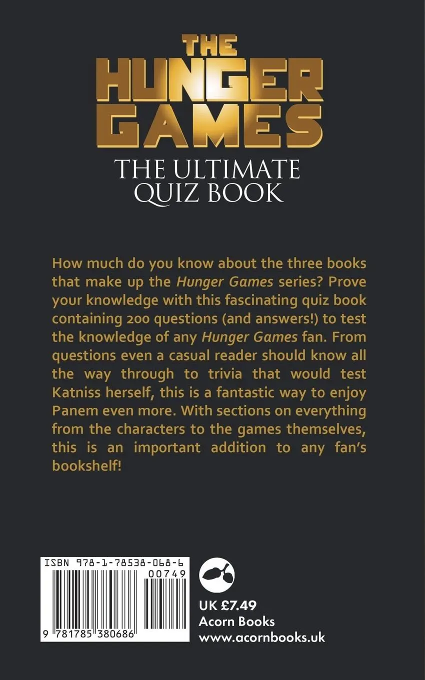Rückseite: 9781785380686 | The Hunger Games - The Ultimate Quiz Book | Jack Goldstein | Buch